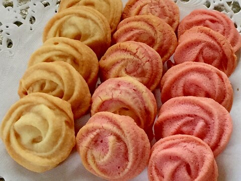 白とピンクの薔薇が花咲く♡絞り出し焼きチョコ